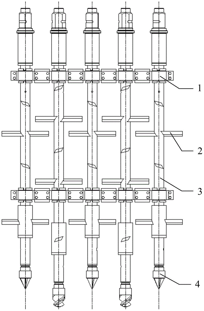 Cement-soil mixing pile device capable of vertically converting for spraying slurry and operation method of cement-soil mixing pile device