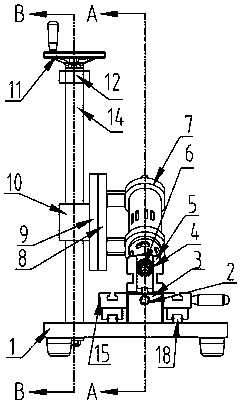 Equipment special for valve rod slot-position chamfering processing