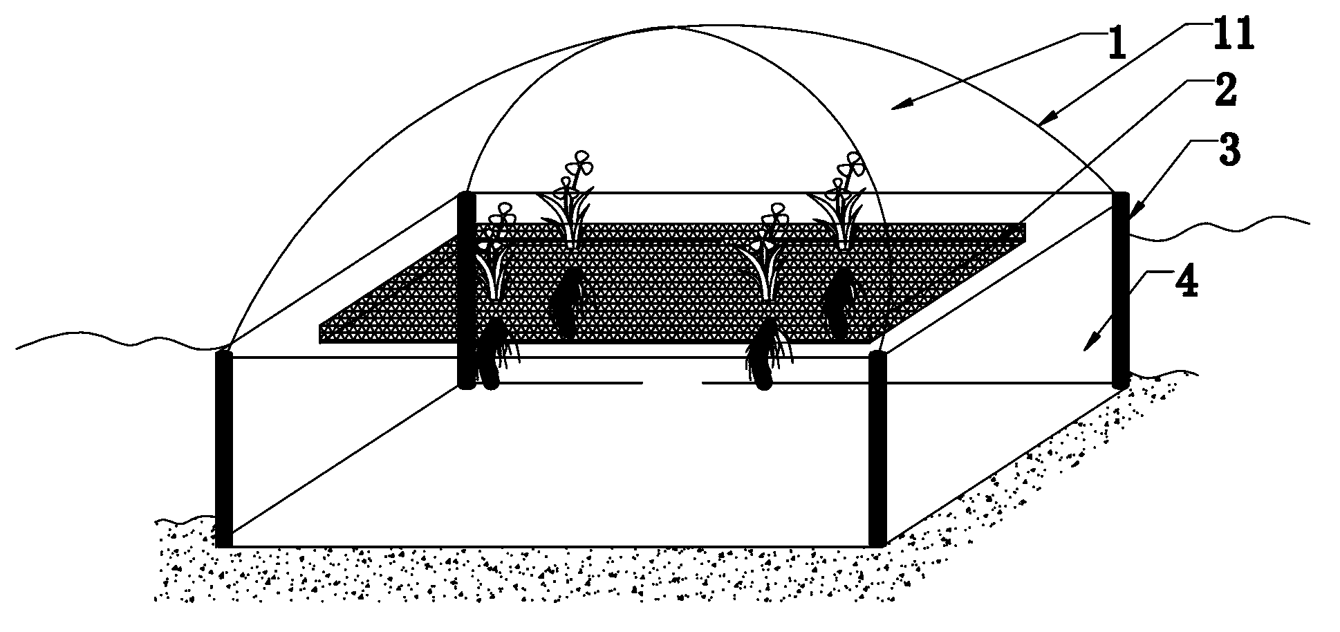 Floating floor device applied to water body ecological restoration