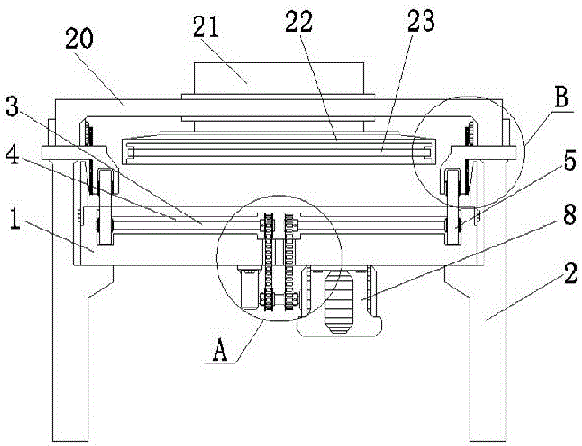 Transmission and drying integrated mechanism for production of enamel stained paper