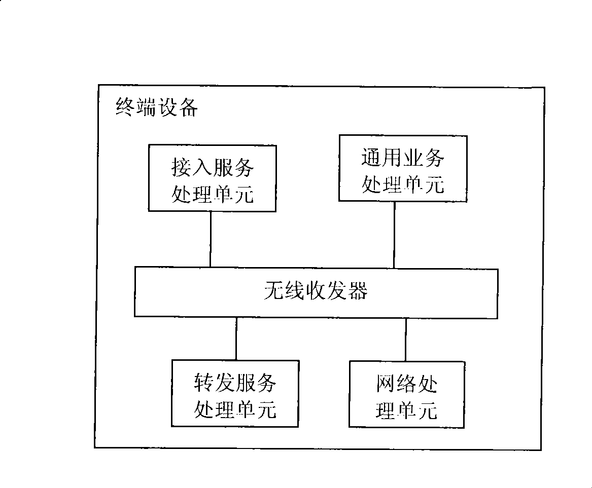 Wireless wideband access network, device and access method