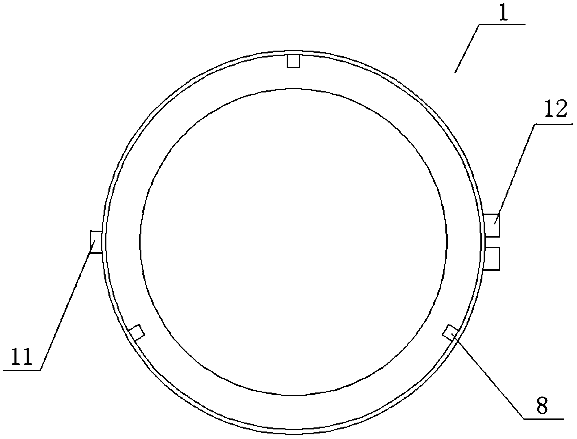 Fixing ring used for fixing lamp cover of industrial illumination lamp