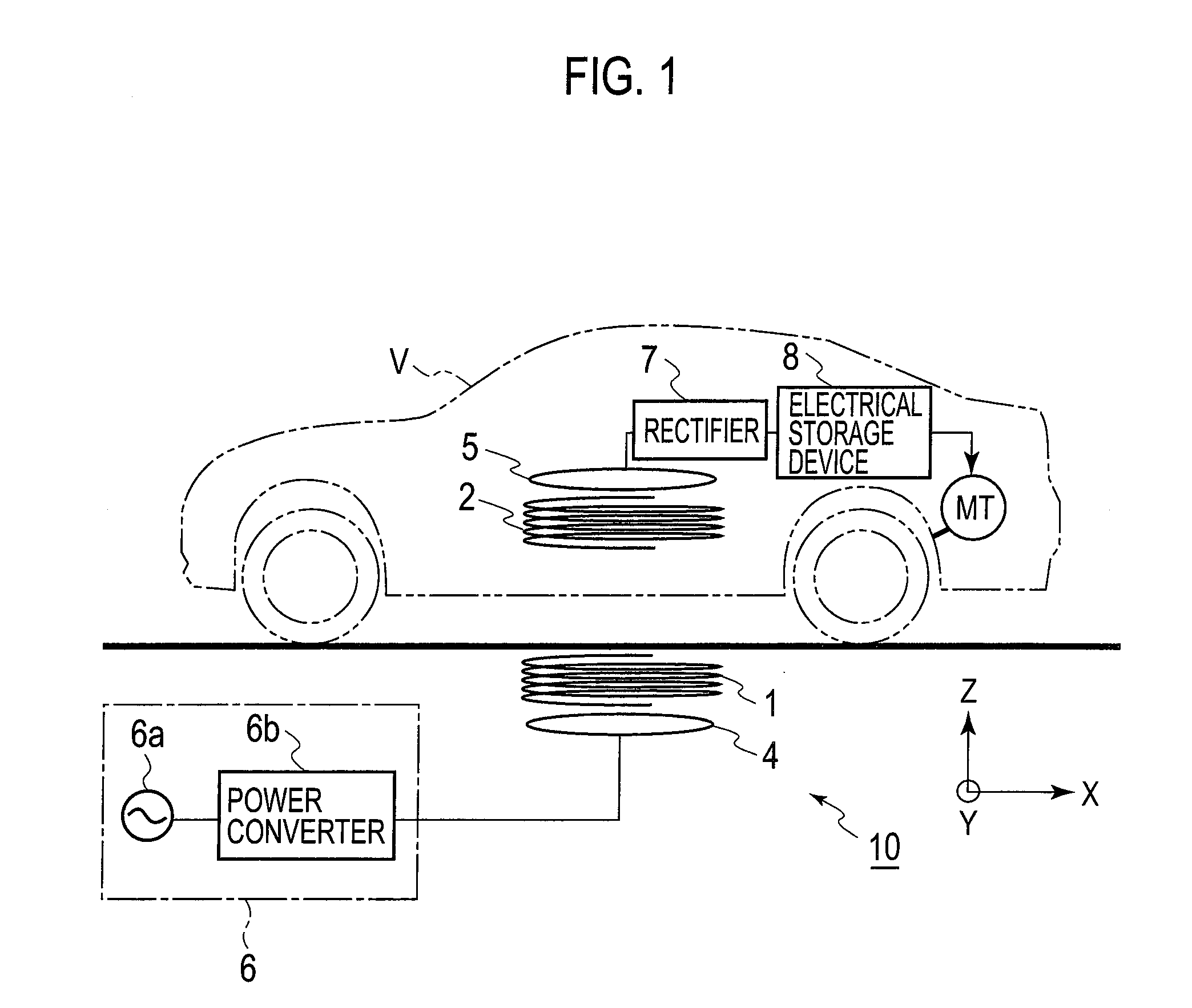 Noncontact power feeding apparatus and noncontact power feeding method