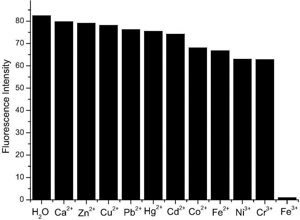 Rare earth ion liquid as well as preparation method and application thereof in detection of ferric ions