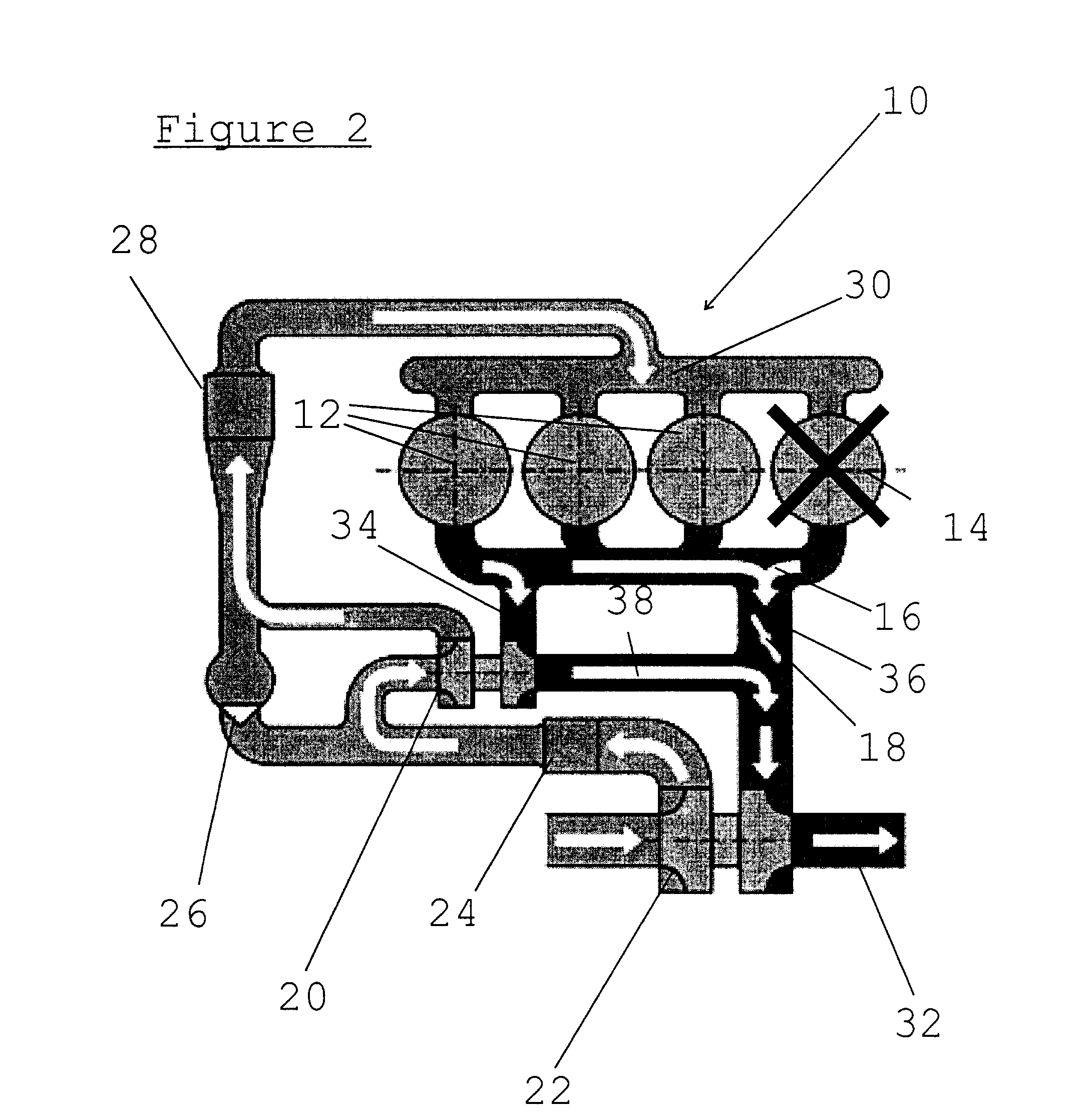 Turbo charging in a variable displacement engine