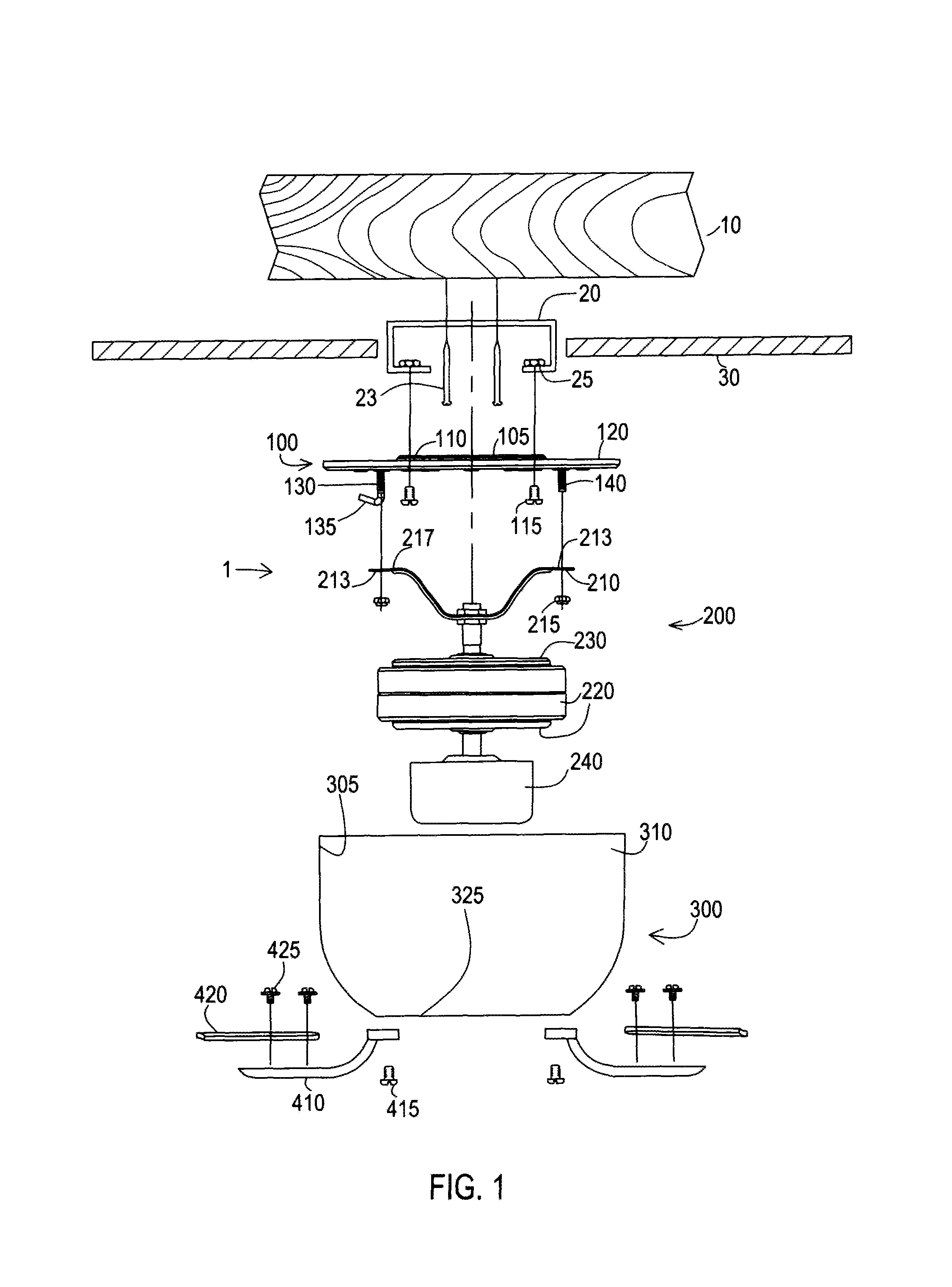 Hugger fan twist-lock mechanism and method