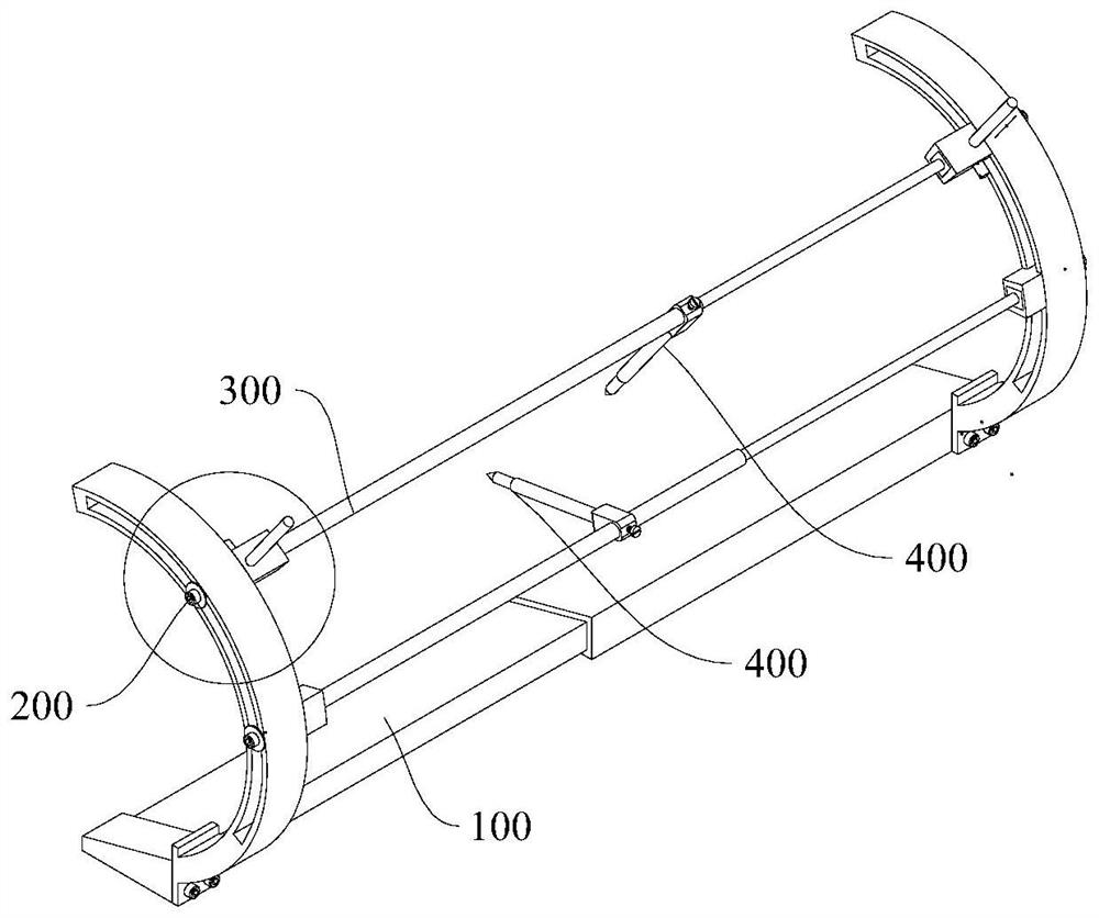 Penetrating and supporting positioning device