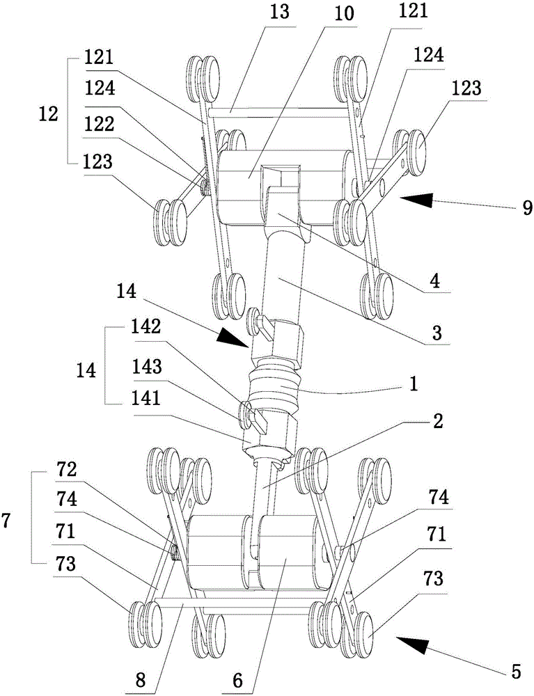 Laser carrying device for treating inner wall surface of pipeline and laser treating method