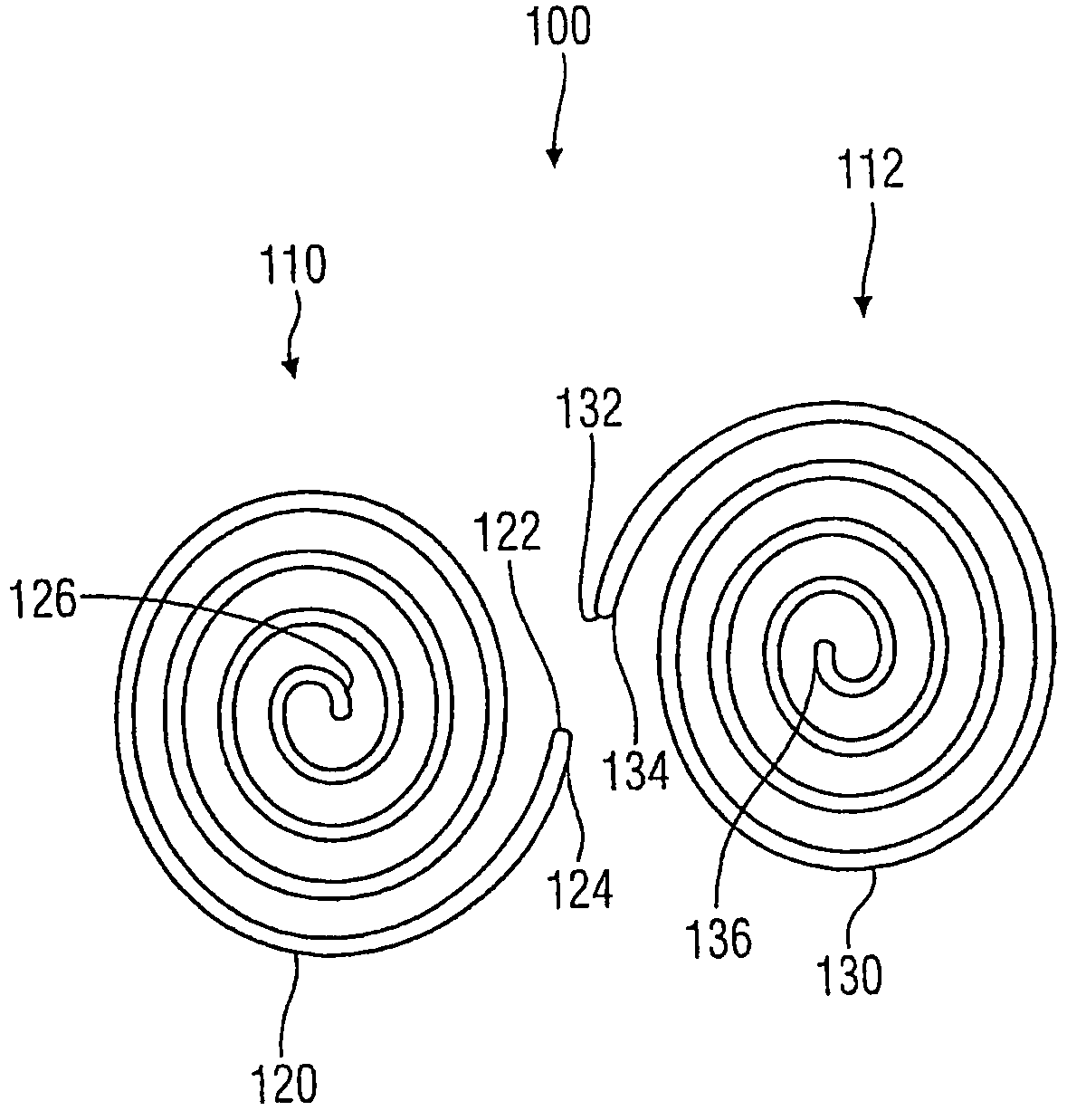 Double spiral antenna