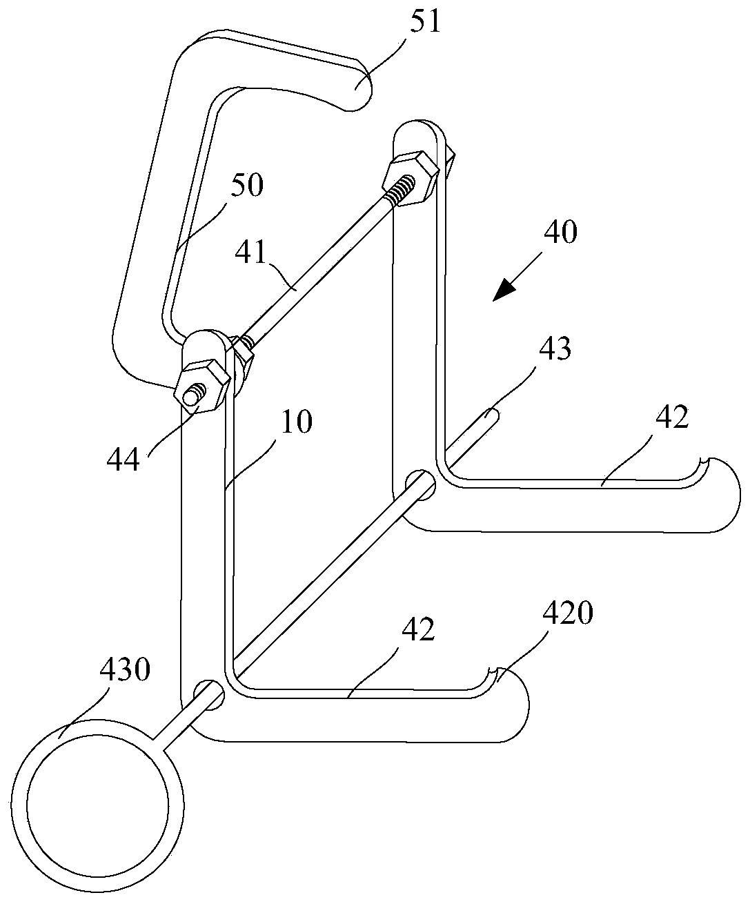 Positioning device for mounting corrugated plate on guardrail vertical column and construction method of positioning device