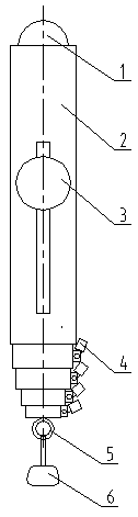 On-site monitoring hand-held pole for marine environmental monitoring and monitoring method thereof