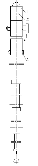 On-site monitoring hand-held pole for marine environmental monitoring and monitoring method thereof