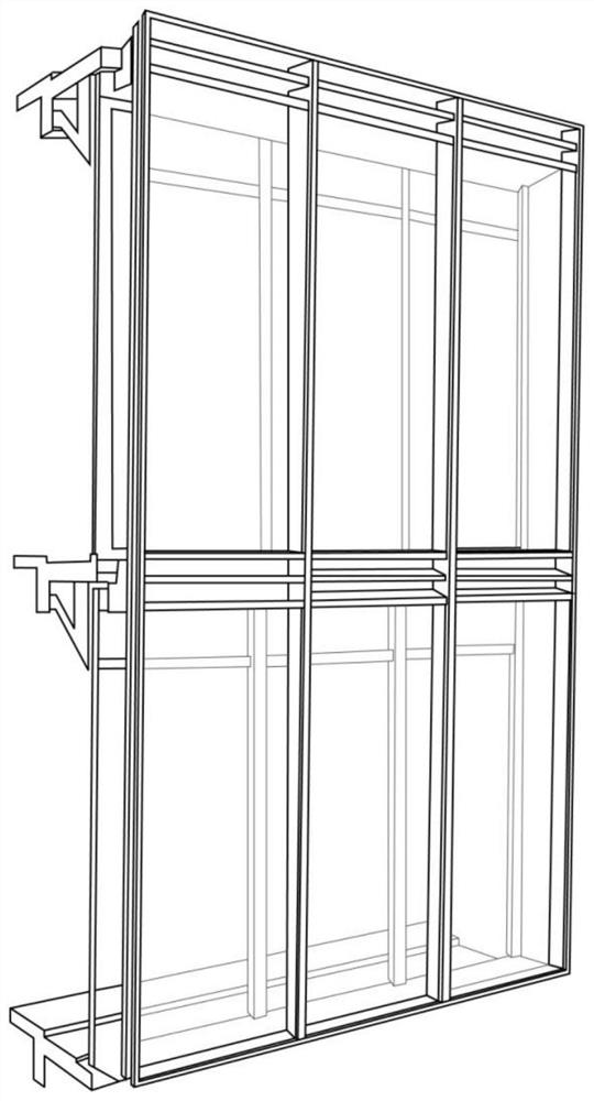 Energy-saving and environment-friendly double-layer glass curtain wall and energy-saving and environment-friendly double-layer glass curtain wall group