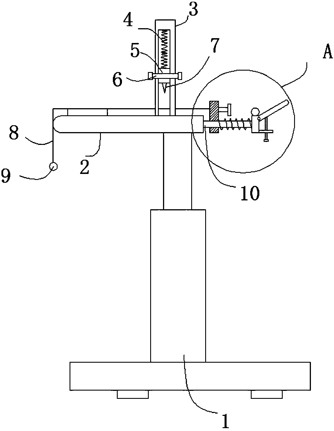 Teaching apparatus for comparing oblique projectile with motion of free falling body