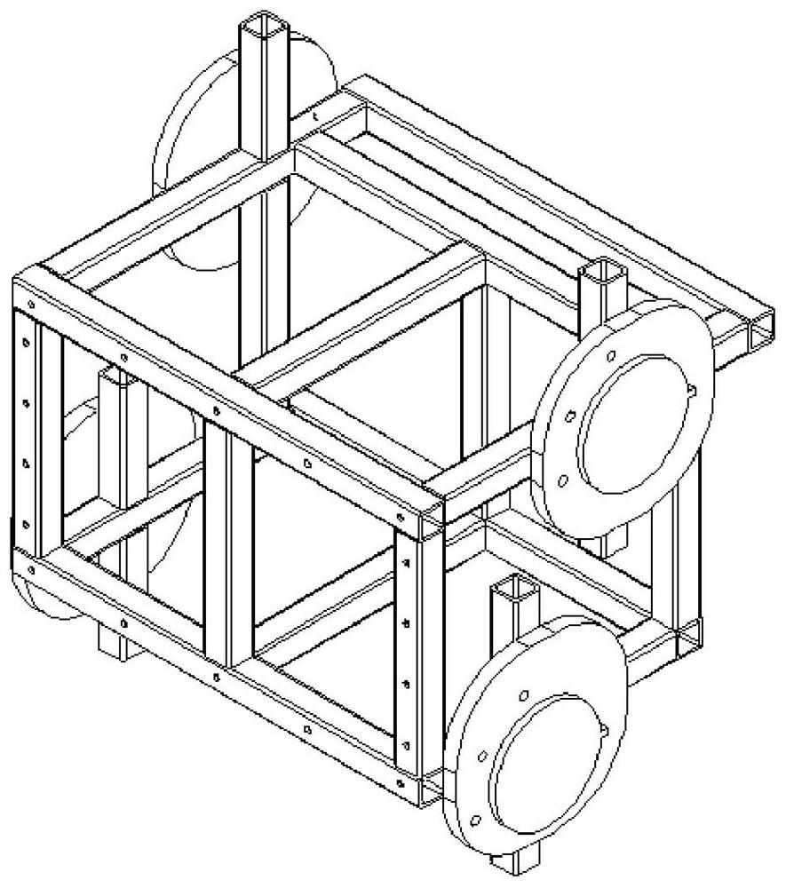 Vibration performance simulation test device of lubricating oil tank-mounting structure