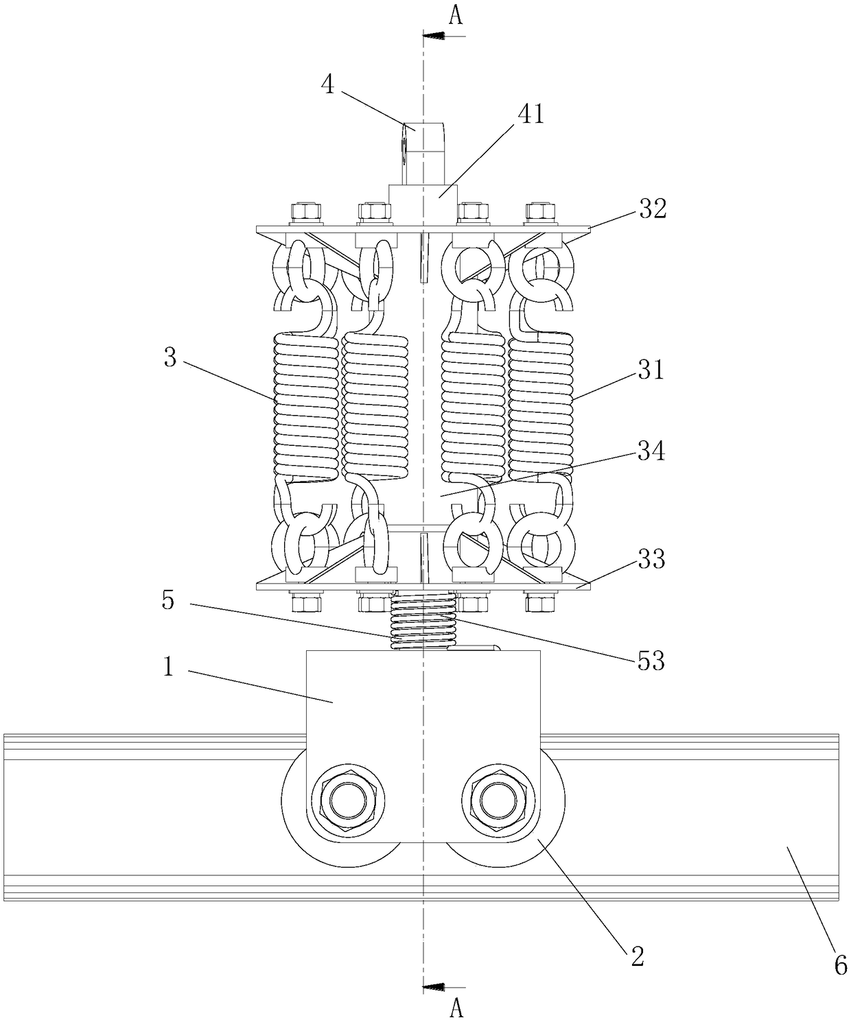 Caterpillar track adhesion enhancement device used for transfer platform integrating caterpillar tracks with rails