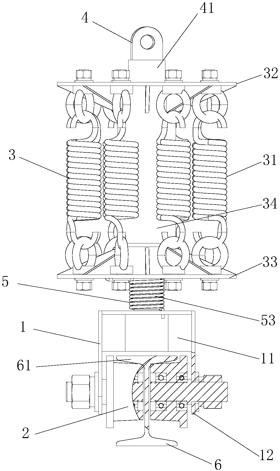 Caterpillar track adhesion enhancement device used for transfer platform integrating caterpillar tracks with rails