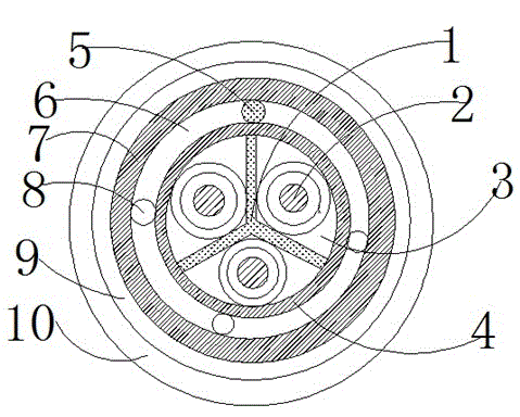 Dragging-resistant double-shielding strengthened multi-core coaxial cable for computer