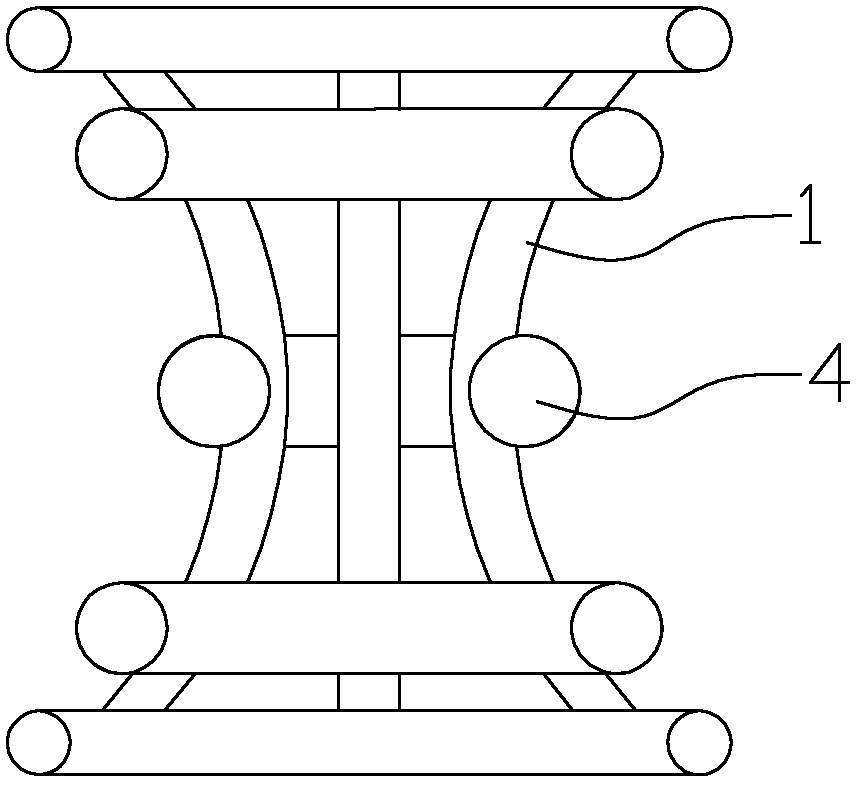 Vertically and horizontally combined gas pressure spring