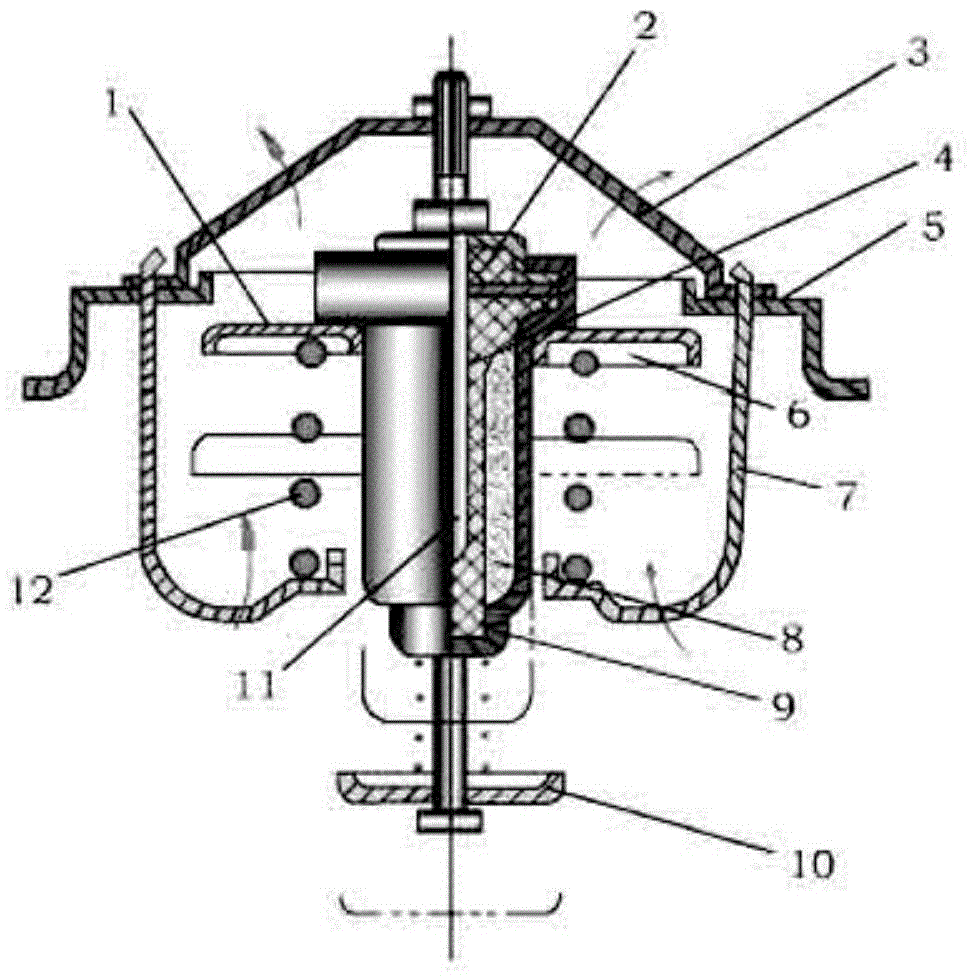 Paraffin type thermostat