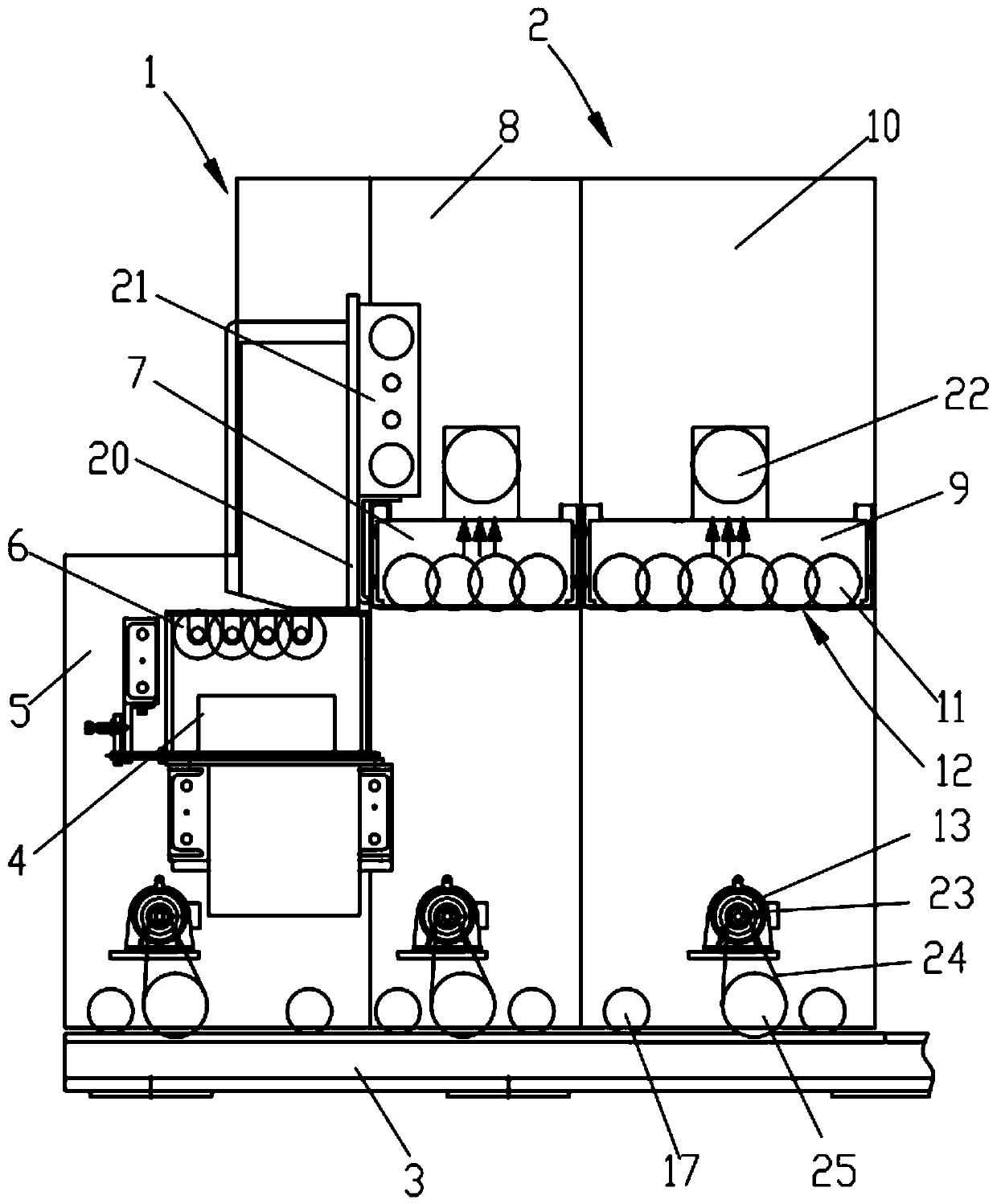 Split type corrugated board adsorption paper feeder