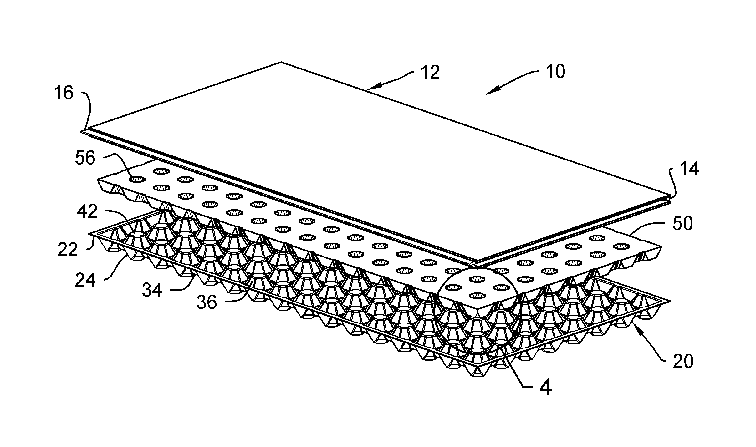 Subfloor drainage panel