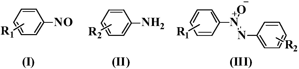 Synthesis method of asymmetric azoxybenzene compound