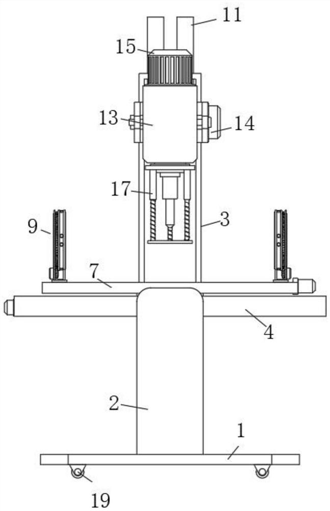 Steel component positioning and drilling device