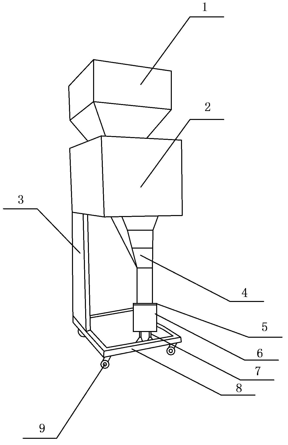 Granular powder metering and packaging machine