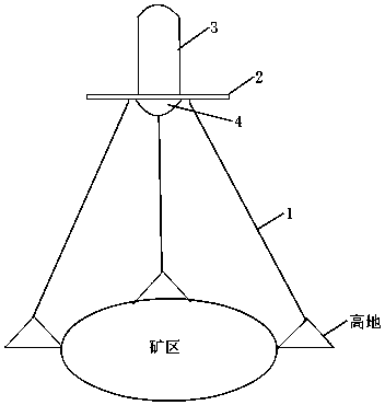 High-altitude illuminating lamp with power supplied by solar energy for mining area