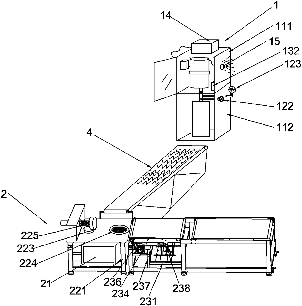 Automobile plastic vacuum tank qualification detecting device