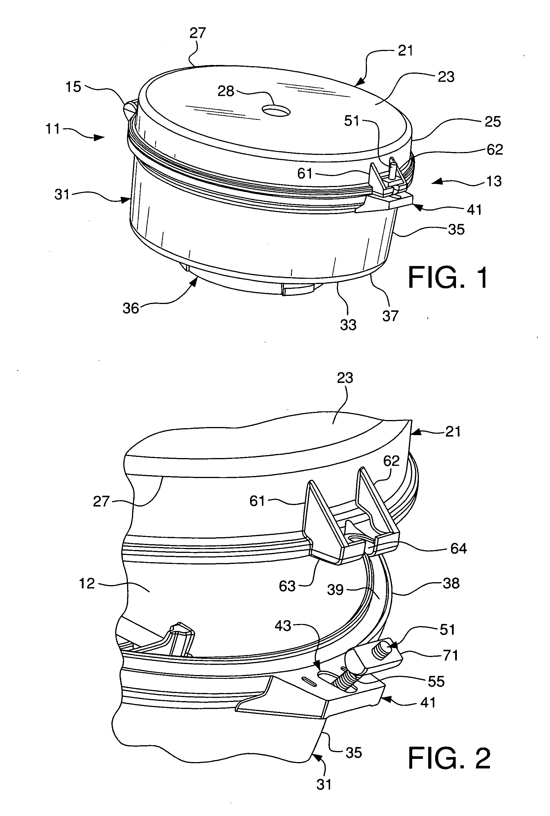 Locking assembly for ballast housing