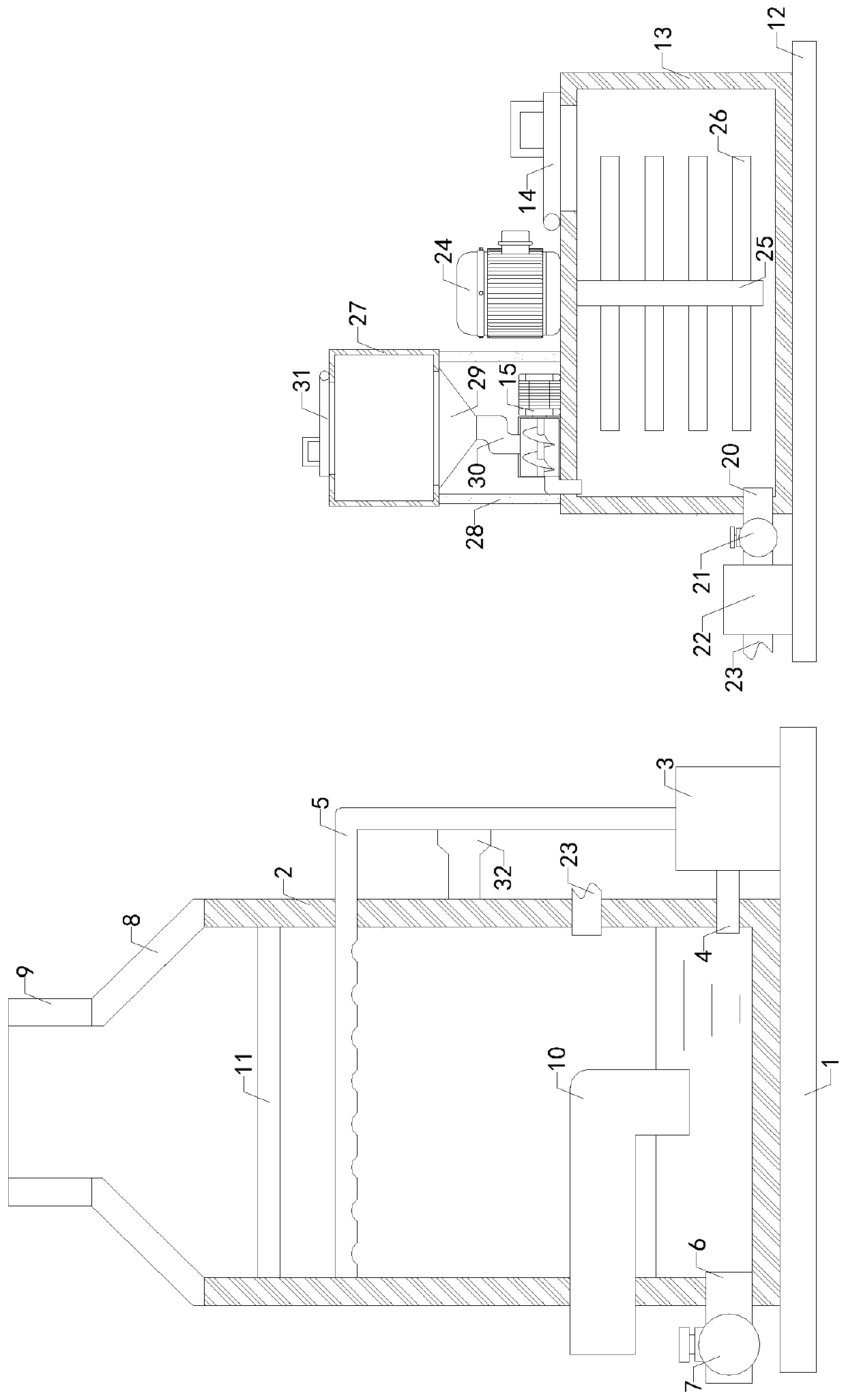 Wet dust collection device for exhaust gas with dust