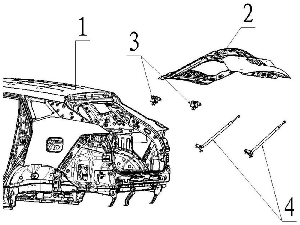 Automobile back door structure and back door opening method