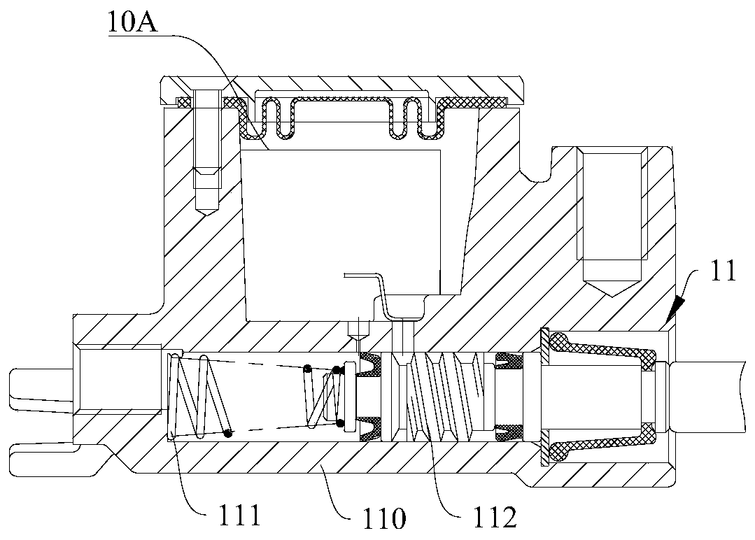 Brake main pump assembly and two-wheeled vehicle