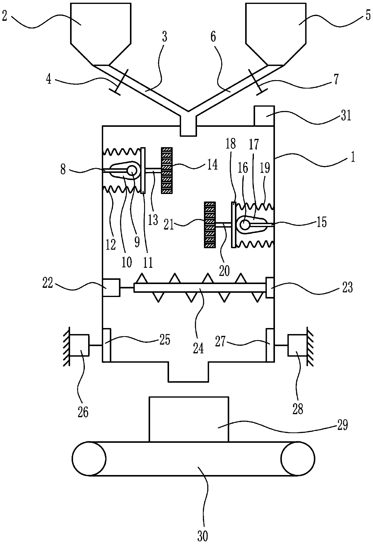 Mixing device for manufacturing high-reliability cable