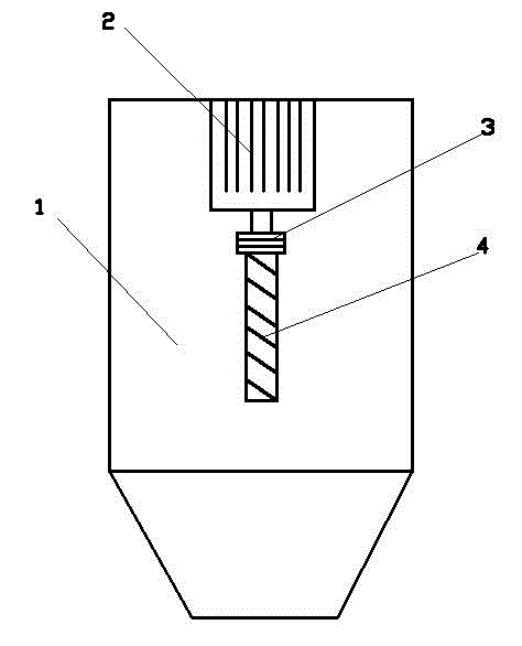 Screw type injection-molding-machine blanking apparatus structure