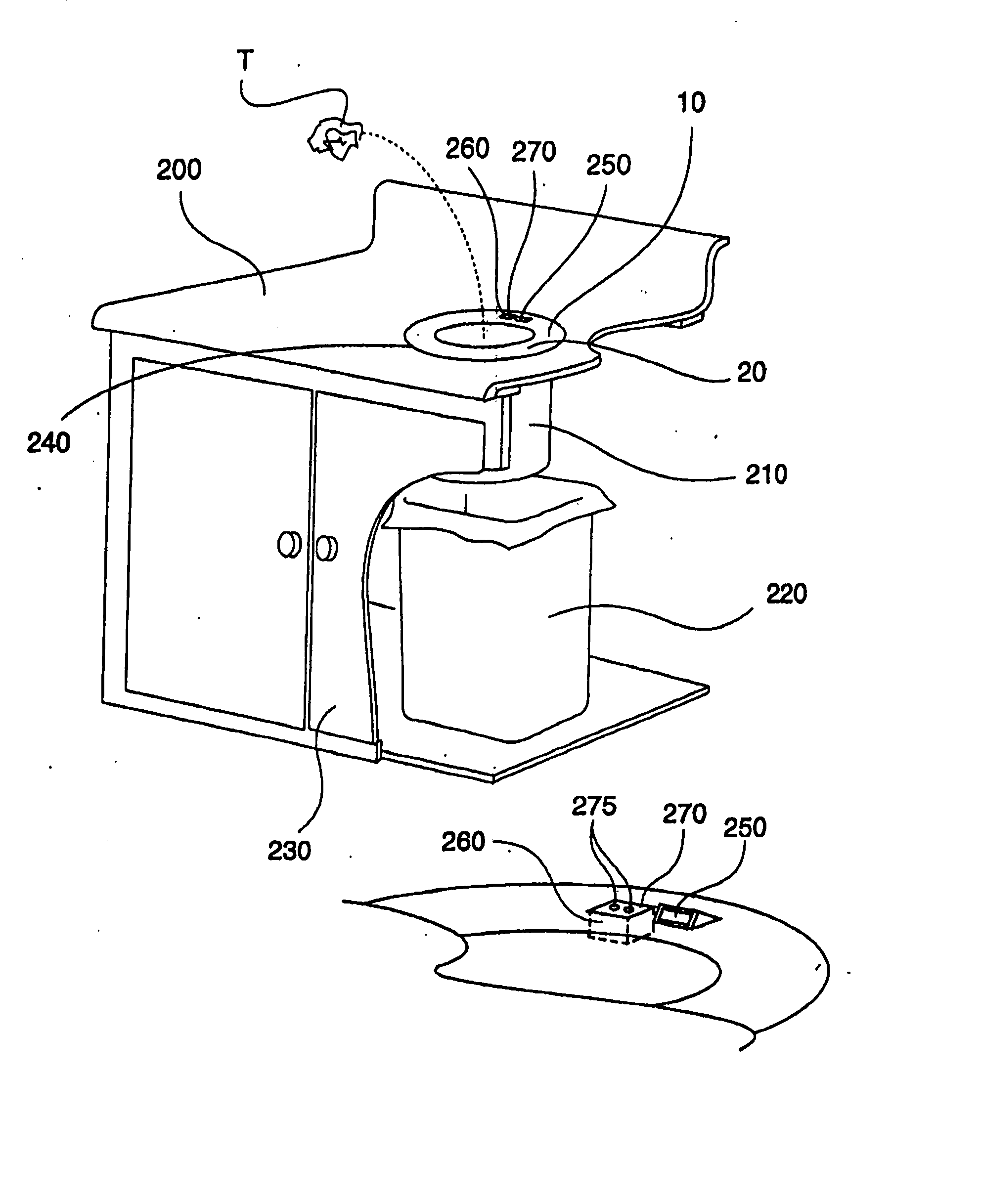 Automatic solid surface access port and methods of use thereof