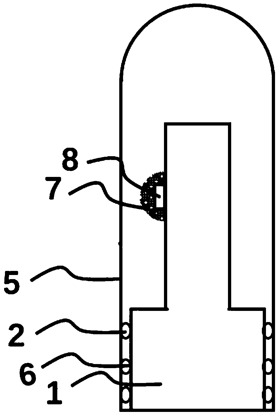 High-collimation ultraviolet anti-fouling device and preparation method thereof