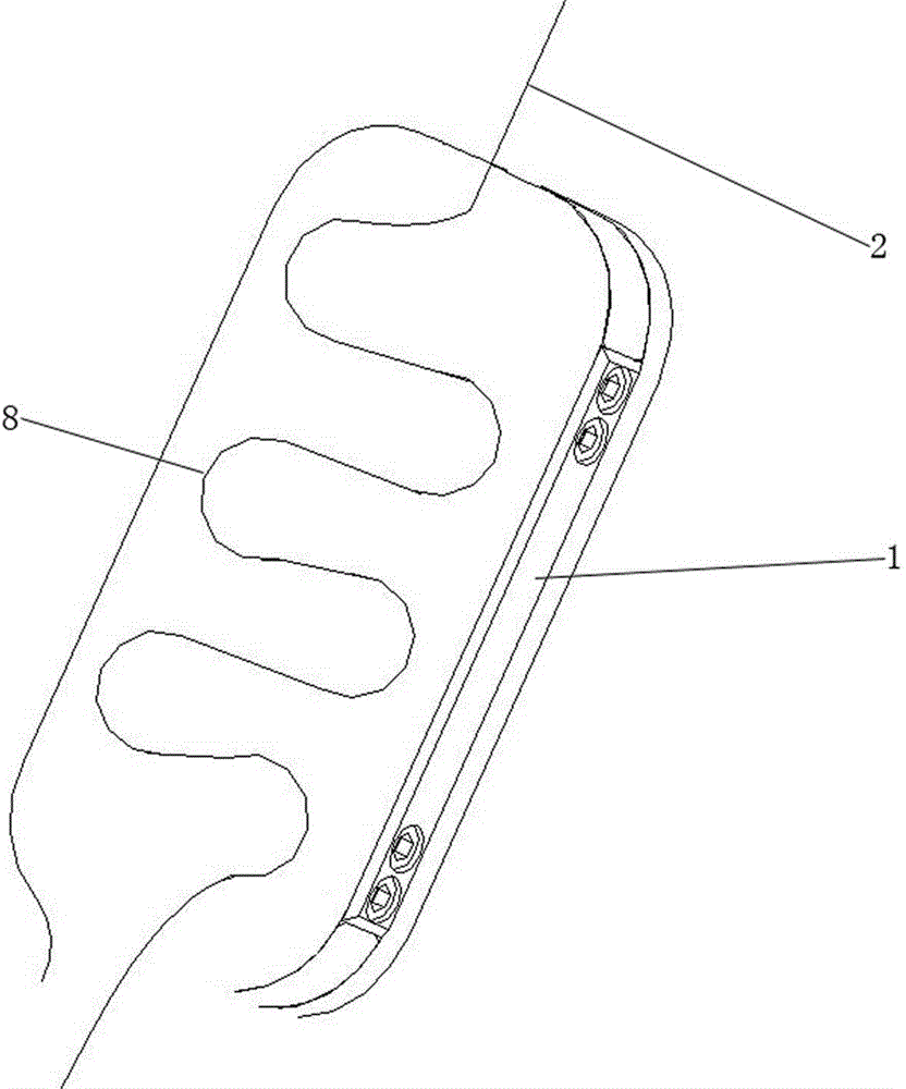 Force bearing and piecing device for ultraphonic detector