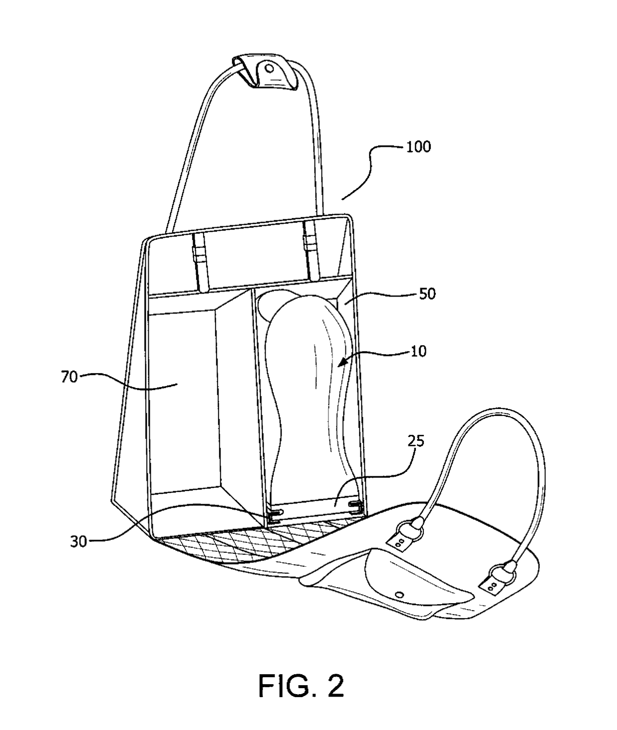 Articles for storing wigs and compatible luggage for transport thereof