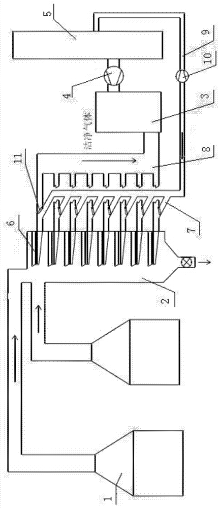 Aluminum melting furnace flue gas dedusting and desulfurization system