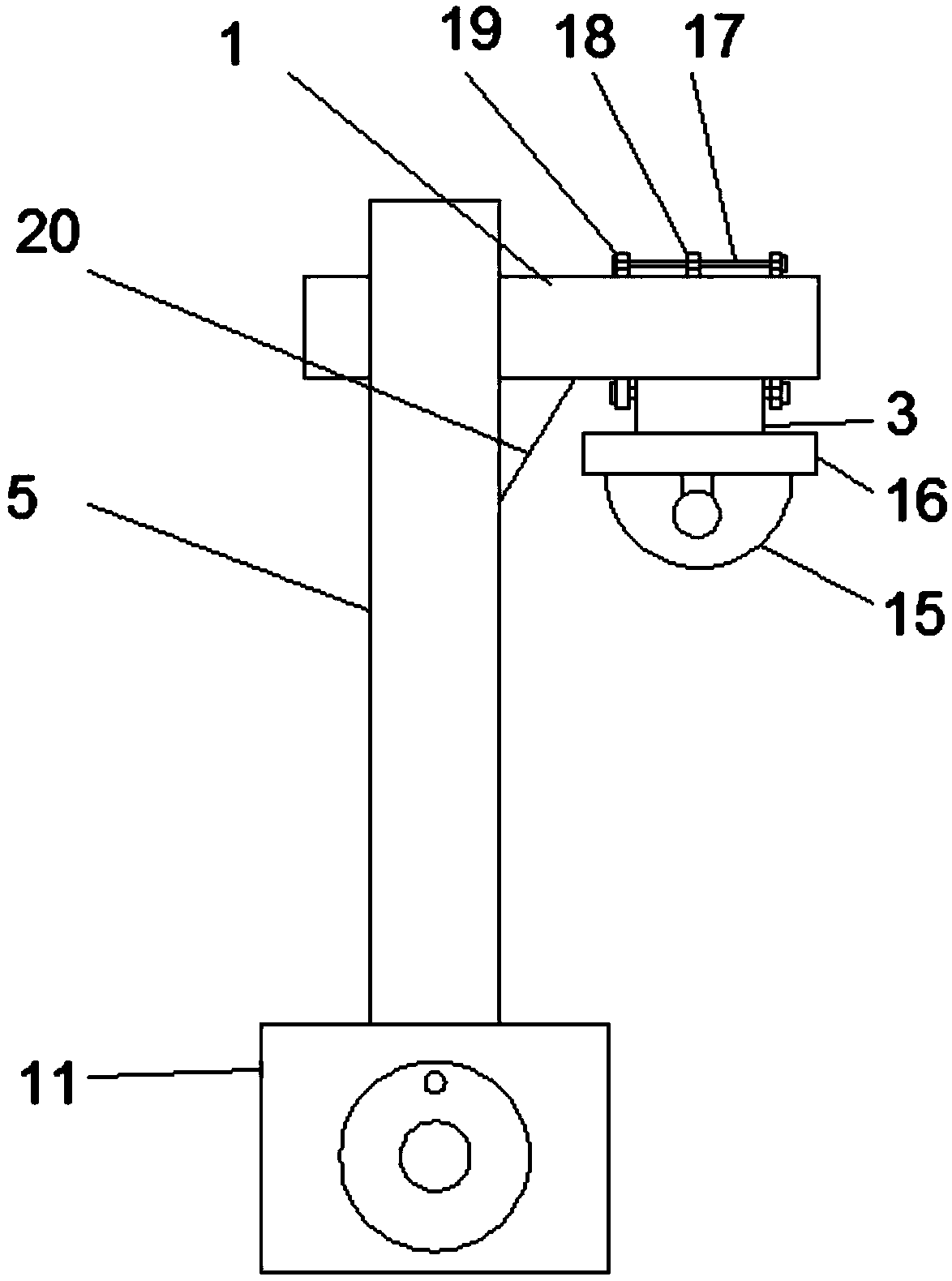 Lifting type monitoring camera shooting device