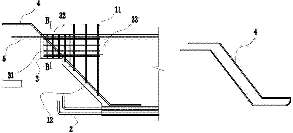 Precast pre-stressed beam with shelving corbel outs