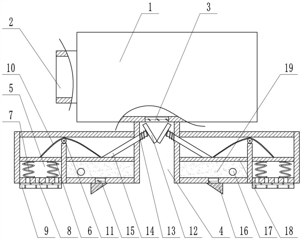 Coal mine crushing device for coal mining