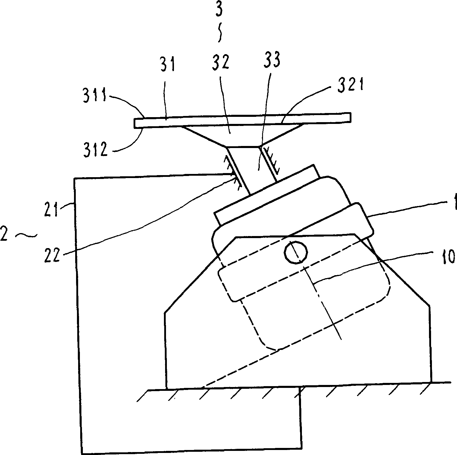 Triaxial synthesis oscillation/impact test device