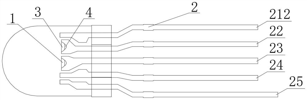 High-reliability plug-in type light-emitting diode with built-in driving IC