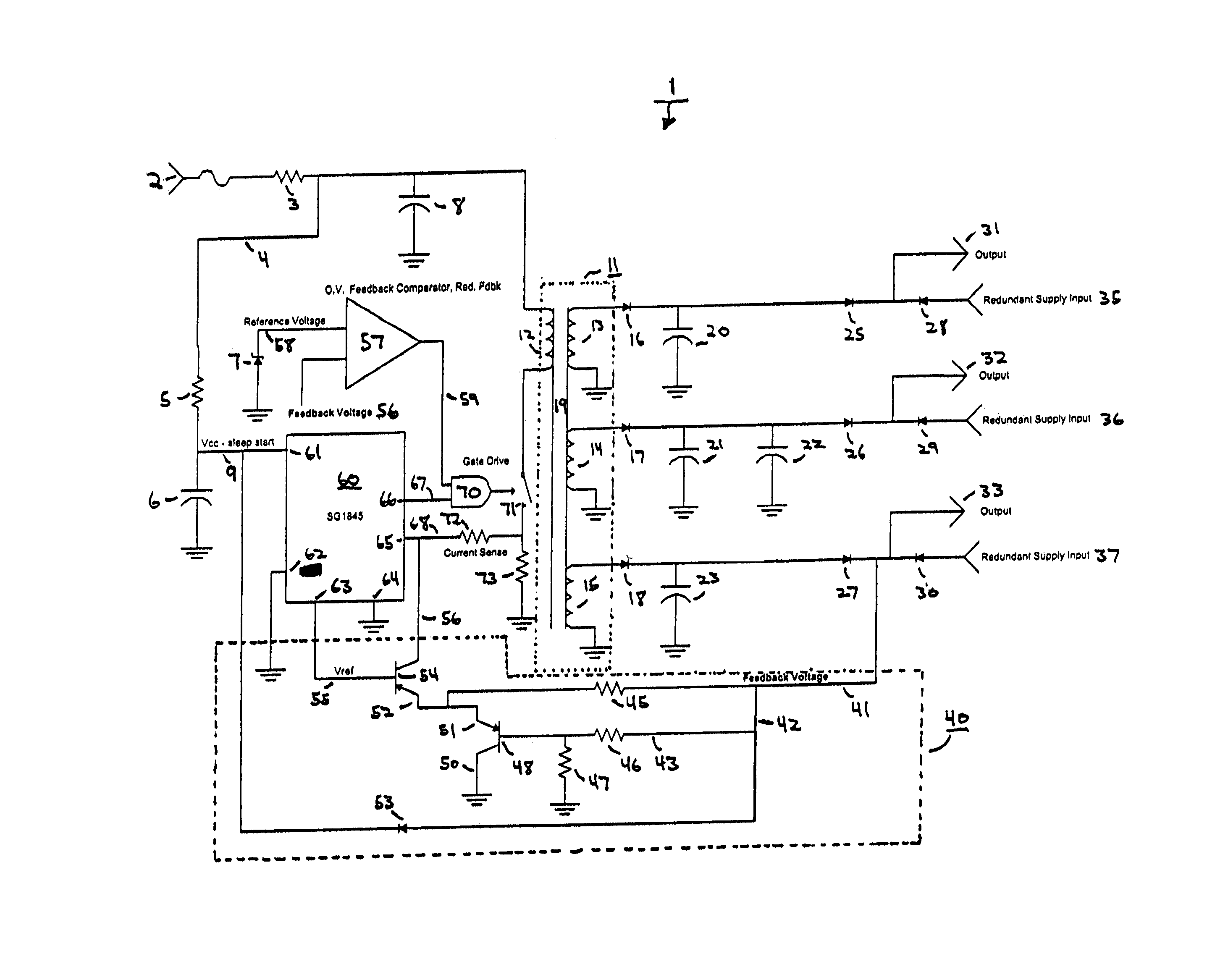 Dual-mode converter with linear and comparative feedback modes