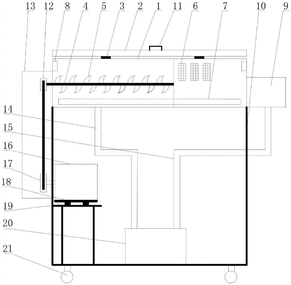 Powder-passing apparatus for cable