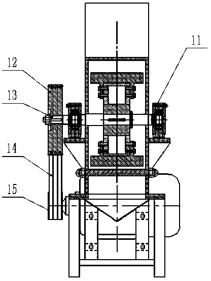 Scattering device used for powder treatment and powder scattering machine